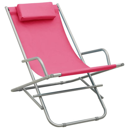 Rocking Chairs 2 pcs Steel Pink