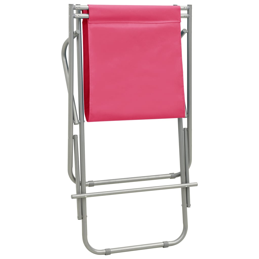 Rocking Chairs 2 pcs Steel Pink