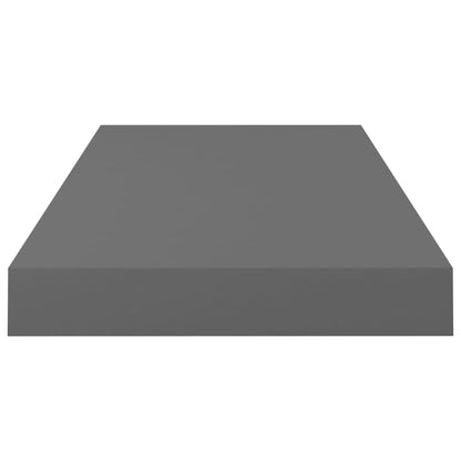 Floating Wall Shelf High Gloss Grey 50x23x3.8 cm MDF