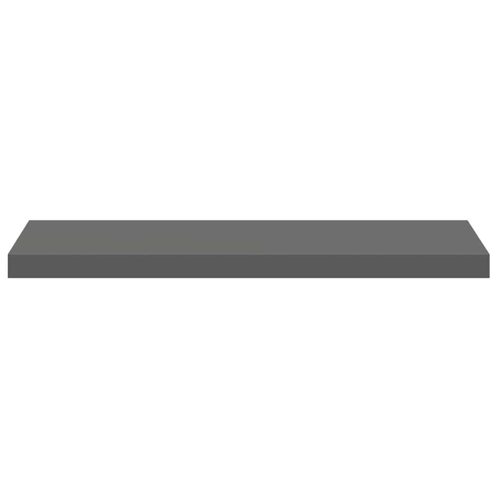 Floating Wall Shelves 4 pcs High Gloss Grey 80x23.5x3.8 cm MDF