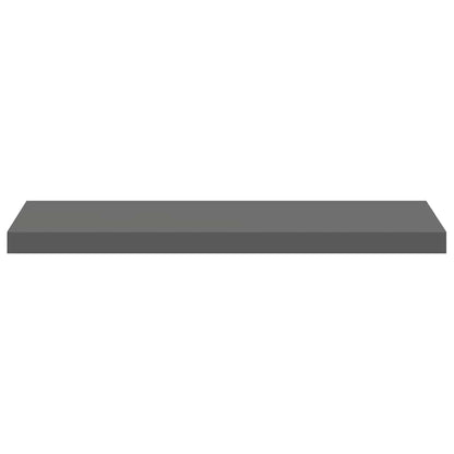 Floating Wall Shelves 4 pcs High Gloss Grey 80x23.5x3.8 cm MDF