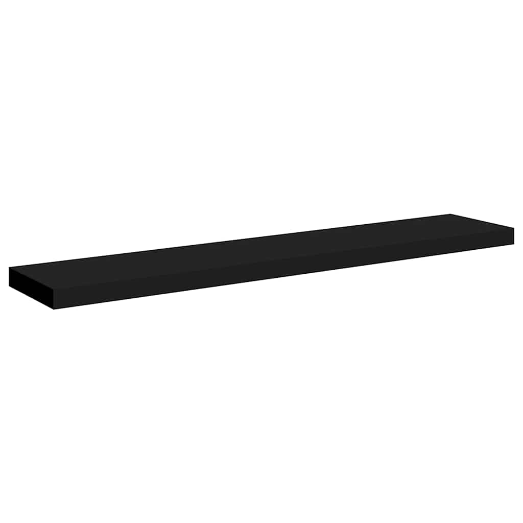 Floating Wall Shelves 2 pcs Black 120x23.5x3.8 cm MDF