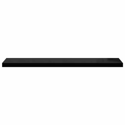 Floating Wall Shelves 2 pcs Black 120x23.5x3.8 cm MDF