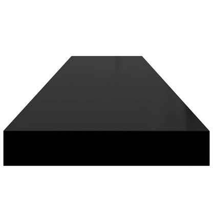 Floating Wall Shelves 2 pcs Black 120x23.5x3.8 cm MDF