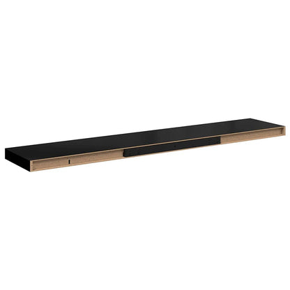 Floating Wall Shelves 2 pcs Black 120x23.5x3.8 cm MDF