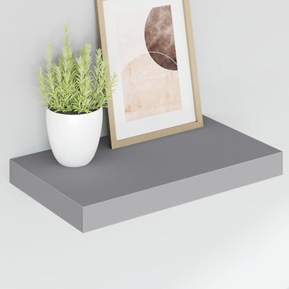 Floating Wall Shelves 4 pcs Grey 40x23x3.8 cm MDF