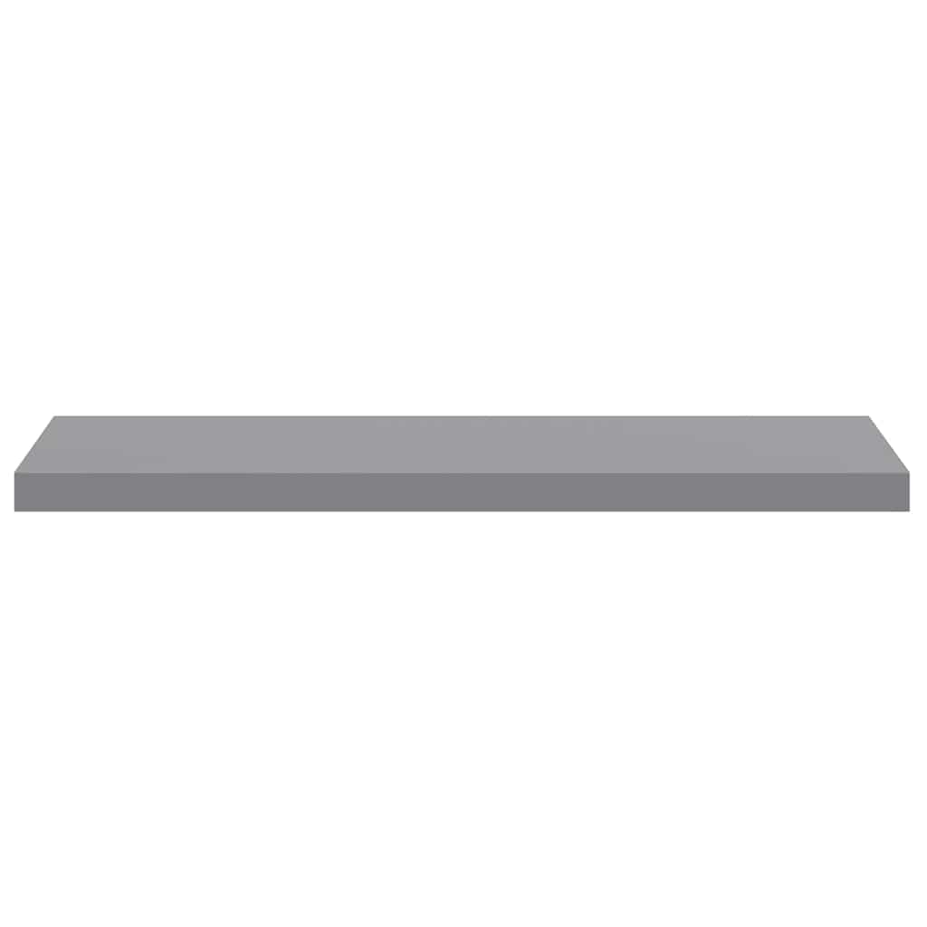 Floating Wall Shelves 2 pcs Grey 90x23.5x3.8 cm MDF