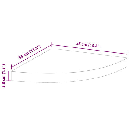 Floating Corner Shelves 4 pcs High Gloss White 35x35x3.8 cm MDF