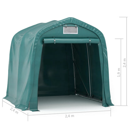 Garage Tent PVC 2.4x2.4 m Green