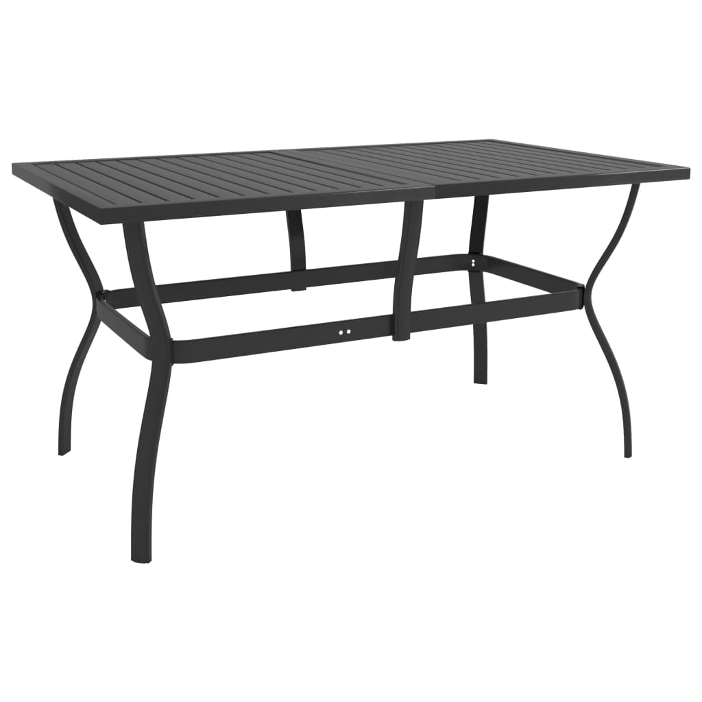 Garden Table Anthracite 140x80x72 cm Steel