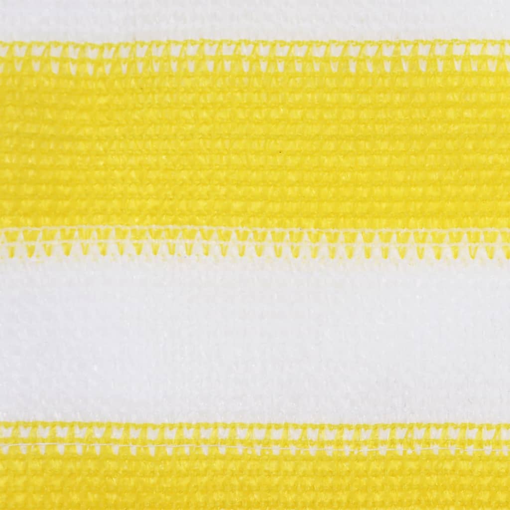 Balcony Screen Yellow and White 90x300 cm HDPE