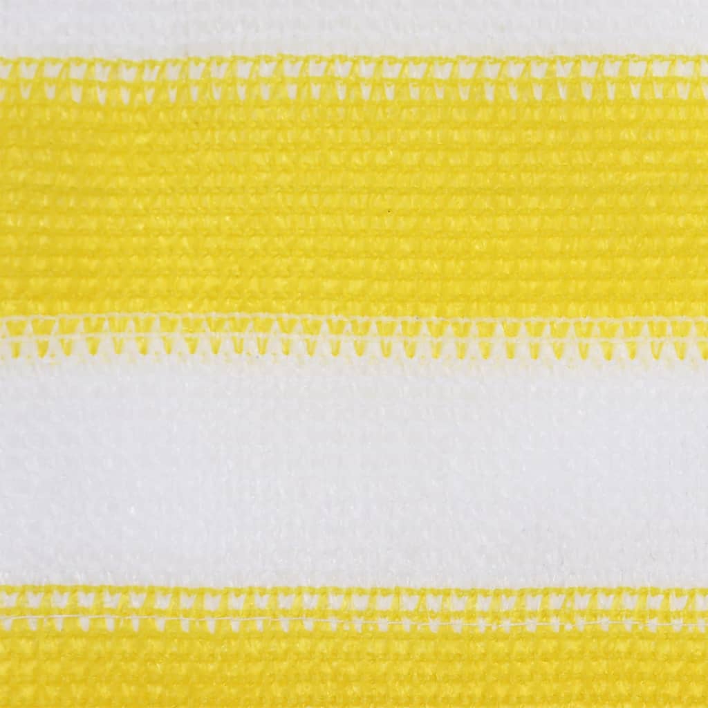 Balcony Screen Yellow and White 120x500 cm HDPE