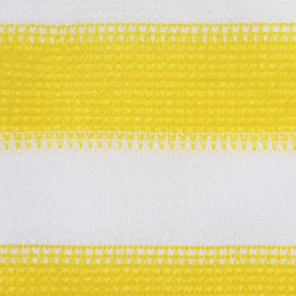 Balcony Screen Yellow and White 120x500 cm HDPE