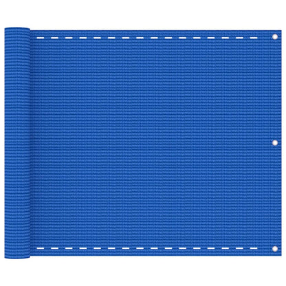 Balcony Screen Blue 75x500 cm HDPE