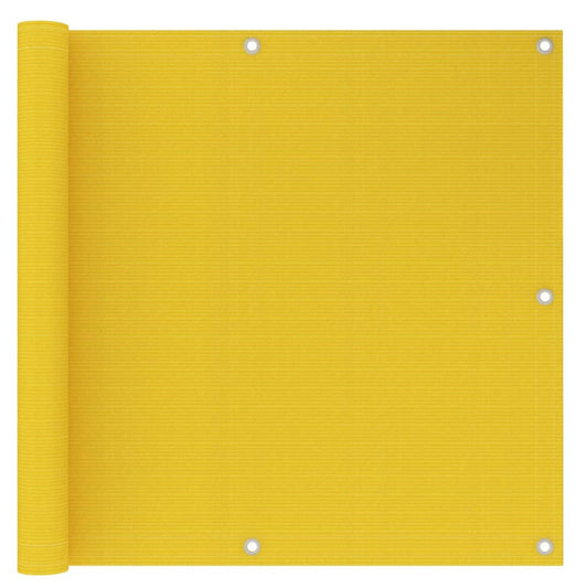 Balcony Screen Yellow 90x500 cm HDPE