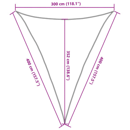 Sunshade Sail 160 g/m² Anthracite 3x4x4 m HDPE