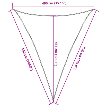 Sunshade Sail 160 g/m² Anthracite 4x5x5 m HDPE