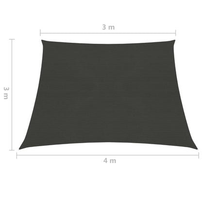 Sunshade Sail 160 g/m² Anthracite 3/4x3 m HDPE