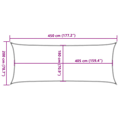 Sunshade Sail 160 g/m² Beige 2x4.5 m HDPE