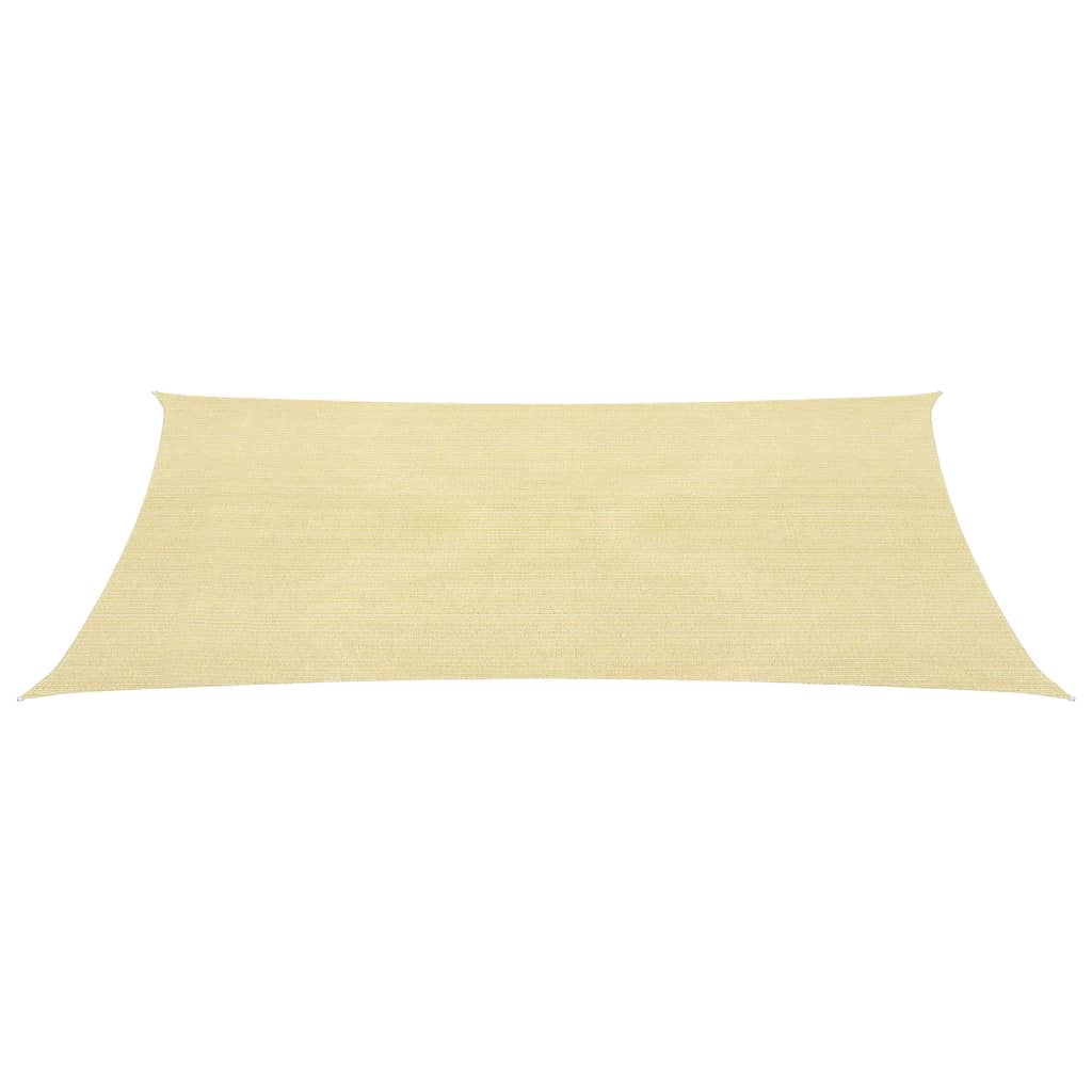 Sunshade Sail 160 g/m² Beige 2.5x4 m HDPE