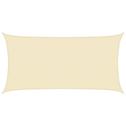 Sunshade Sail 160 g/m² Cream 2.5x5 m HDPE