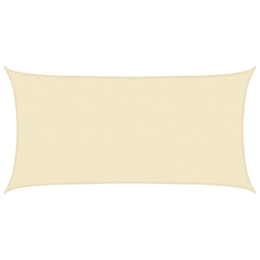 Sunshade Sail 160 g/m² Cream 2.5x5 m HDPE