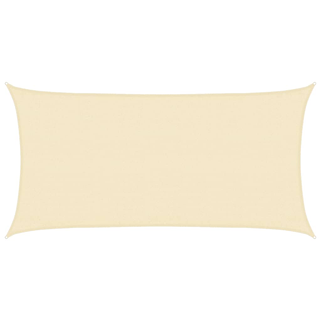 Sunshade Sail 160 g/m² Cream 3x6 m HDPE