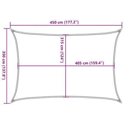 Sunshade Sail 160 g/m² White 3.5x4.5 m HDPE