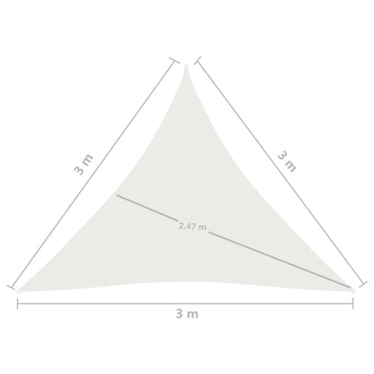 Sunshade Sail 160 g/m² White 3x3x3 m HDPE