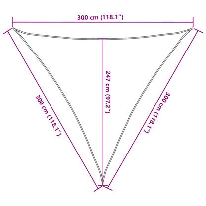 Sunshade Sail 160 g/m² White 3x3x3 m HDPE