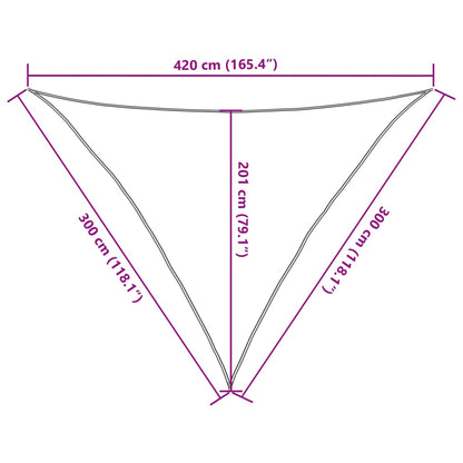 Sunshade Sail 160 g/m² White 3x3x4.2 m HDPE