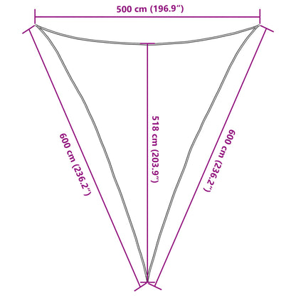 Sunshade Sail 160 g/m² White 5x6x6 m HDPE