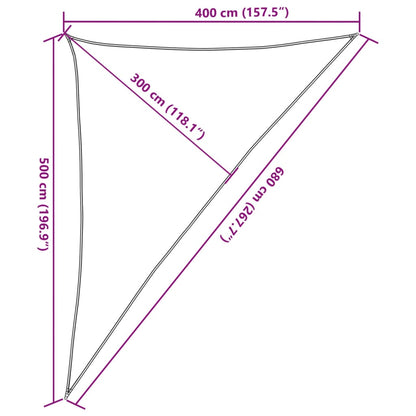 Sunshade Sail 160 g/m² White 4x5x6.8 m HDPE