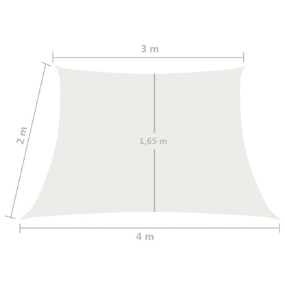 Sunshade Sail 160 g/m² White 3/4x2 m HDPE