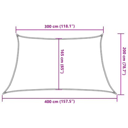 Sunshade Sail 160 g/m² White 3/4x2 m HDPE