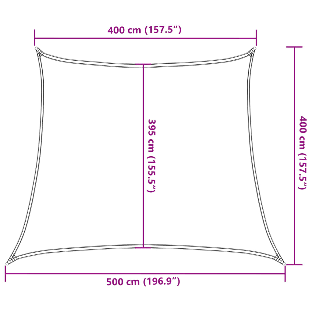 Sunshade Sail 160 g/m² White 4/5x4 m HDPE