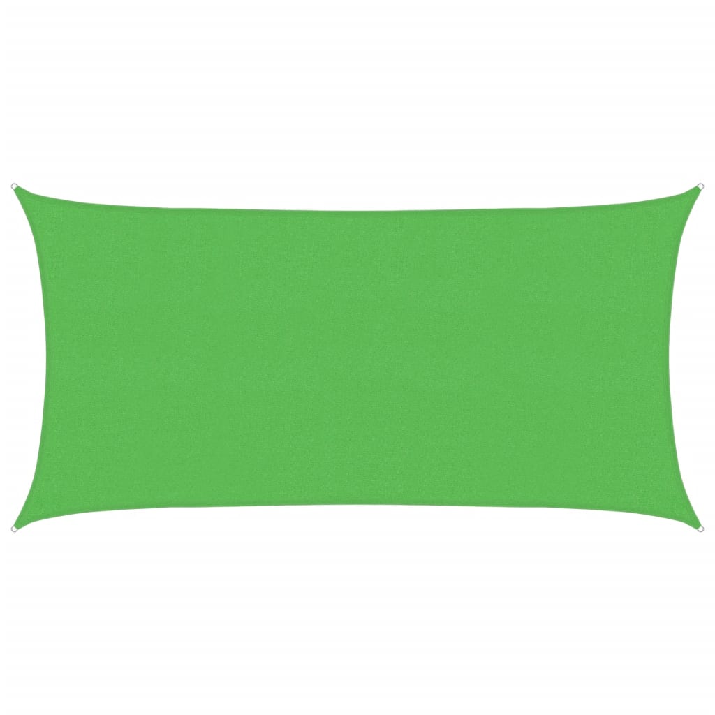 Sunshade Sail 160 g/m² Rectangular Light Green 2x3.5 m HDPE