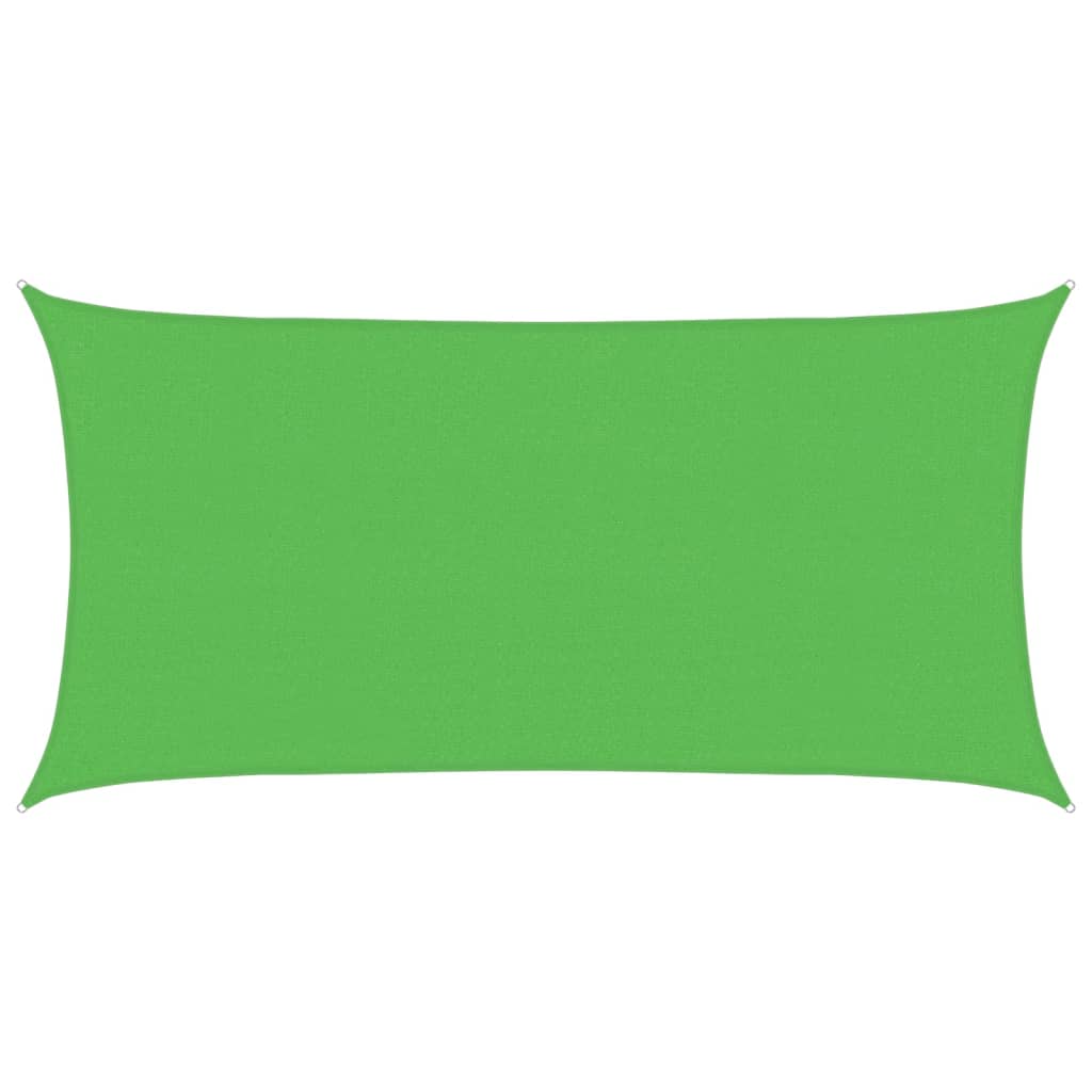 Sunshade Sail 160 g/m² Rectangular Light Green 2.5x5 m HDPE