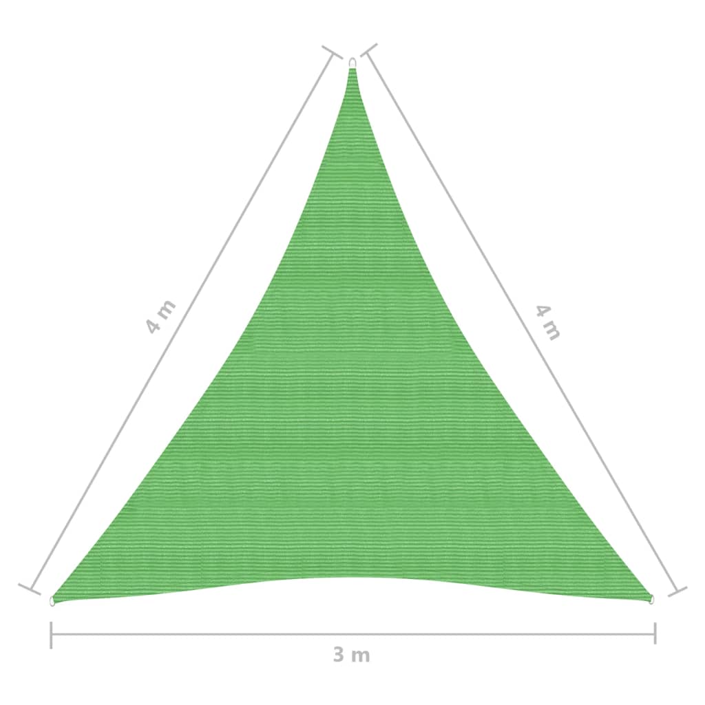 Sunshade Sail 160 g/m² Light Green 3x4x4 m HDPE