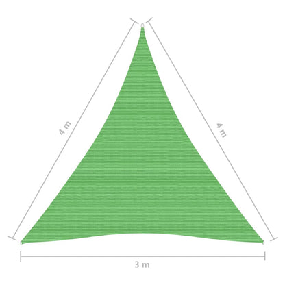 Sunshade Sail 160 g/m² Light Green 3x4x4 m HDPE