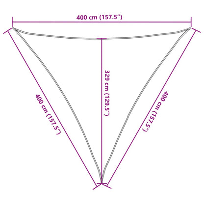 Sunshade Sail 160 g/m² Light Green 4x4x4 m HDPE