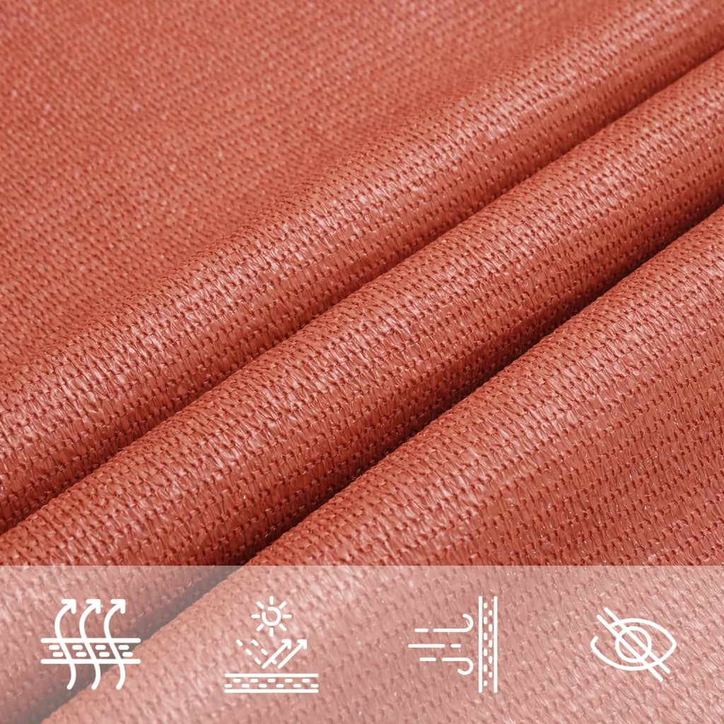 Sunshade Sail 160 g/m² Square Terracotta 2.5x2.5 m HDPE