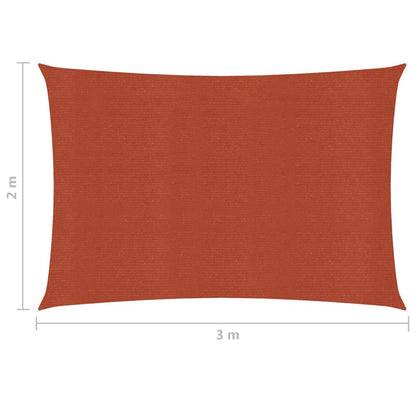 Sunshade Sail 160 g/m² Terracotta 2x3 m HDPE