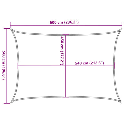 Sunshade Sail 160 g/m² Terracotta 5x6 m HDPE