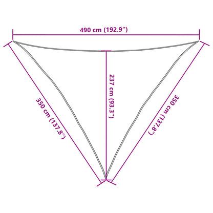 Sunshade Sail 160 g/m² Terracotta 3.5x3.5x4.9 m HDPE