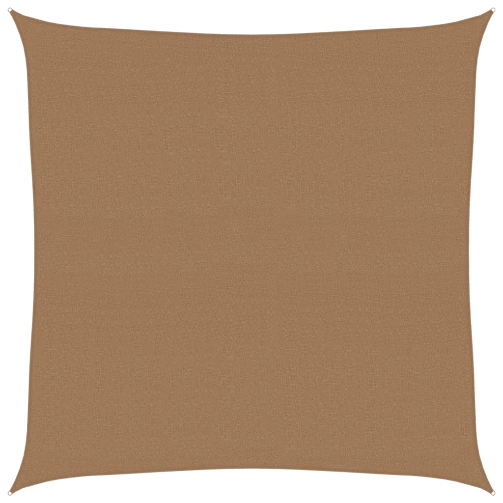 Sunshade Sail 160 g/m² Taupe 4.5x4.5 m HDPE