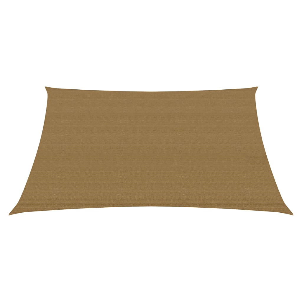 Sunshade Sail 160 g/m² Taupe 7x7 m HDPE