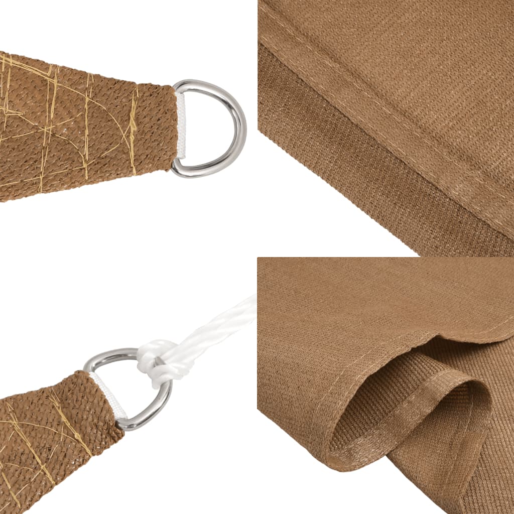 Sunshade Sail 160 g/m² Taupe 2x2.5 m HDPE