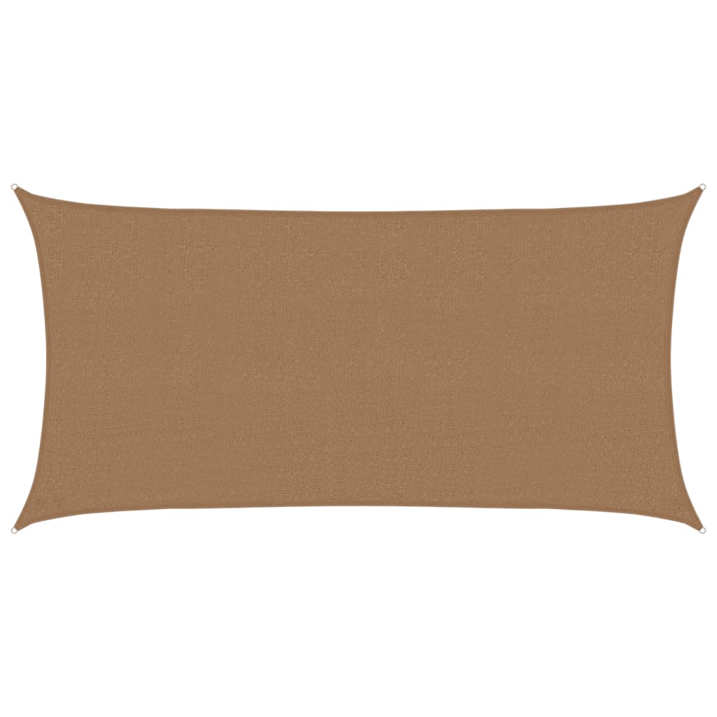 Sunshade Sail 160 g/m² Taupe 2x4 m HDPE