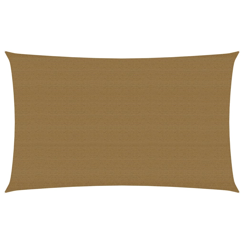 Sunshade Sail 160 g/m² Taupe 2x5 m HDPE